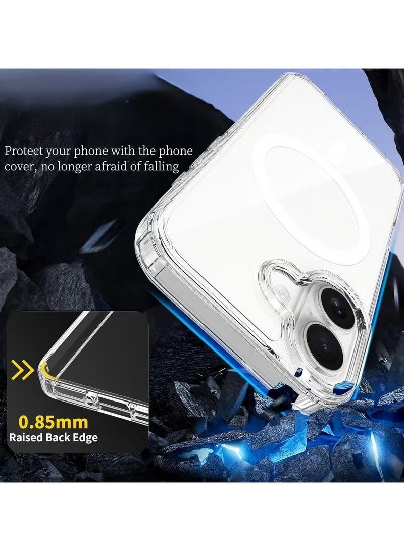 حافظة مغناطيسية شفافة لهاتف آيفون 17، متوافقة مع آيفون 17 مع MagSafe، غطاء هاتف خلفي شفاف مقاوم للصدمات. جراب مغناطيسي شفاف لهاتف آيفون 17، متوافق مع آيفون 17 المزود بتقنية MagSafe، غطاء خلفي شفاف مقاوم للصدمات. - Image 4